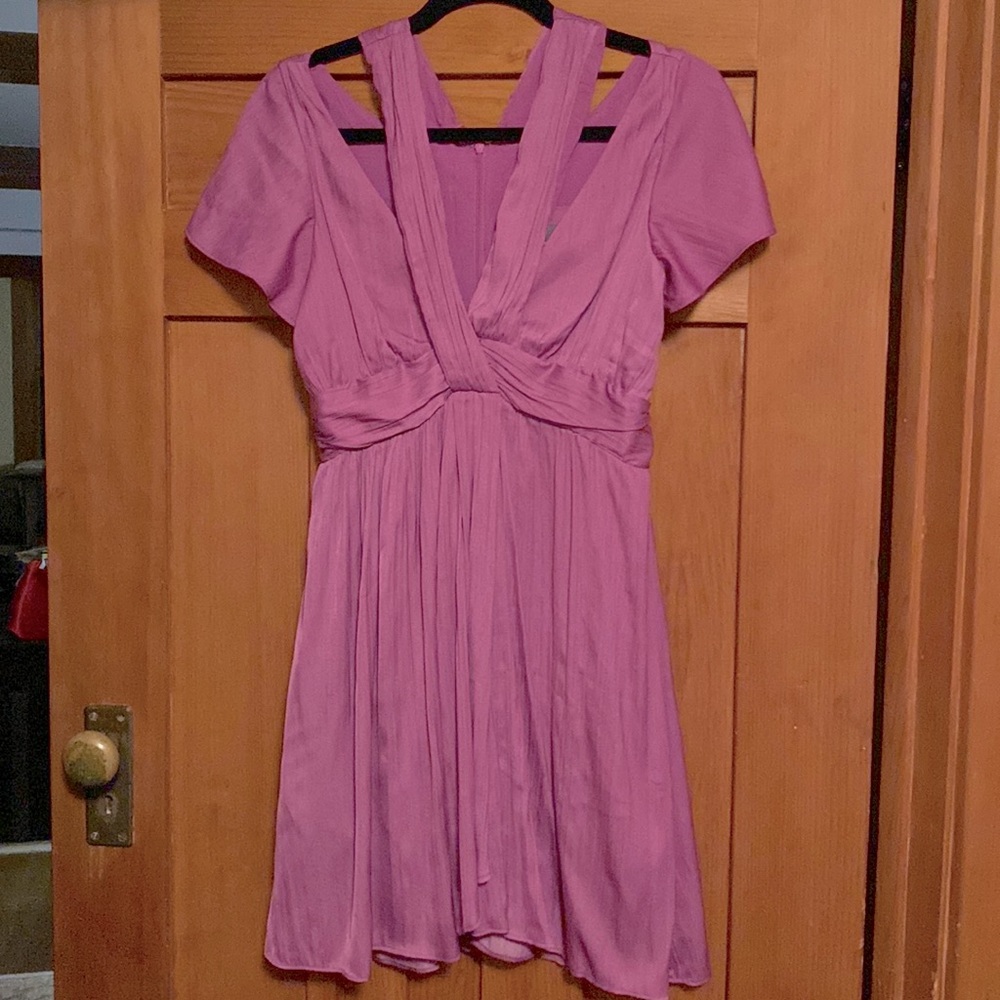 Deep V-neck Lilac Dress by Anthropologie - Size 2